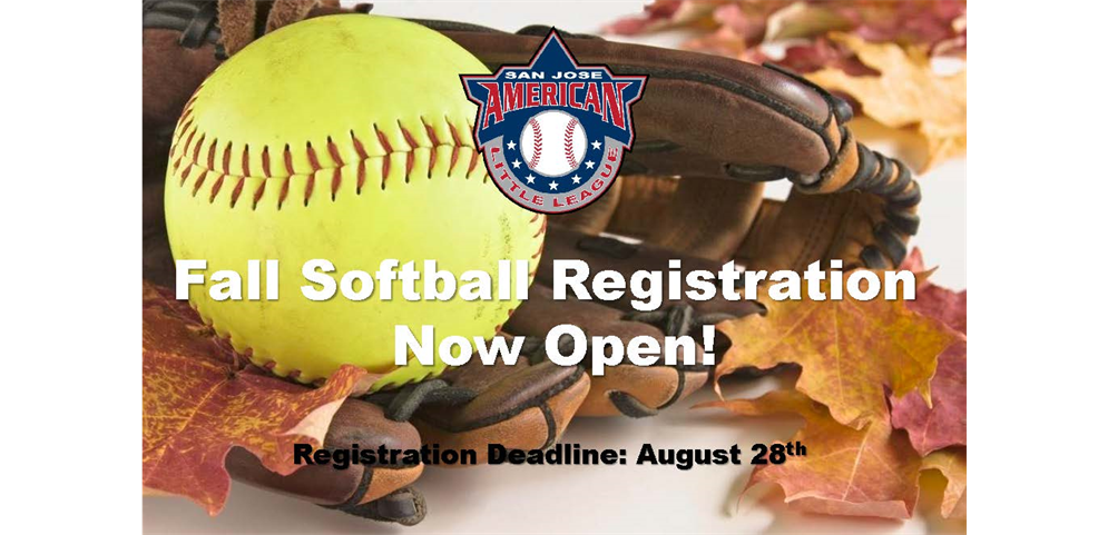 Fall Softball Registration Now Open