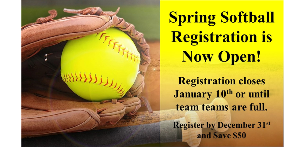 Spring Softball Registration Now Open!