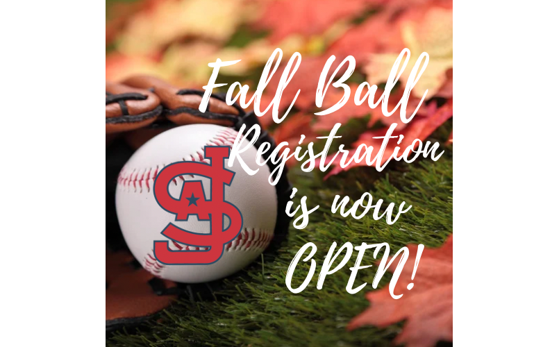FALL BASEBALL REGISTRATION IS OPEN!