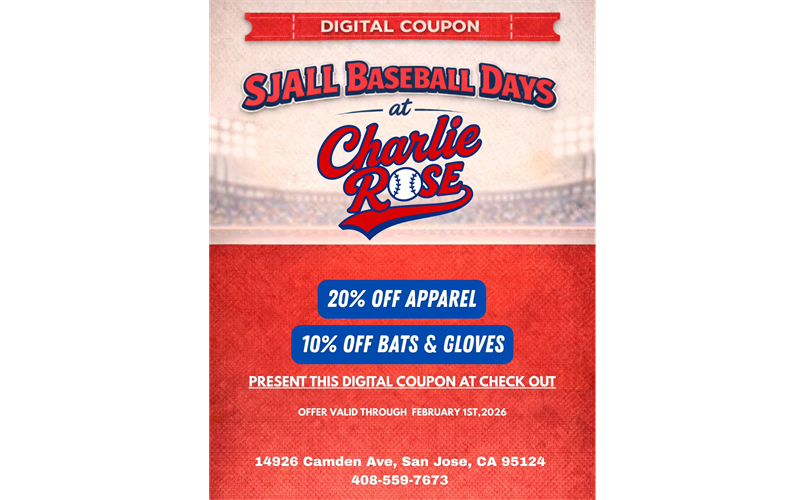 GET YOUR SPRING GEAR AT CHARLIE ROSE - SJALL's NEW UNIFORM & EQUIPMENT PSRTNER!