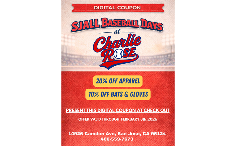 GET YOUR SPRING GEAR AT CHARLIE ROSE - SJALL's NEW UNIFORM & EQUIPMENT PARTNER!